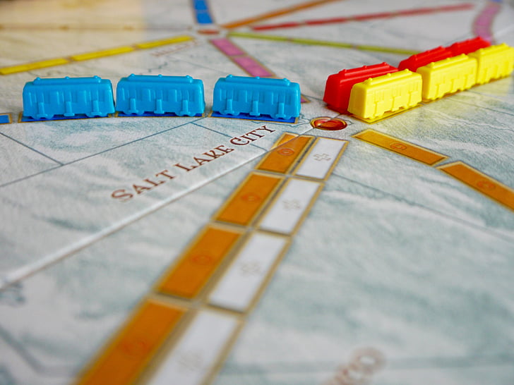 board game, ticket to ride, game, game pieces, fun, strategy, board
