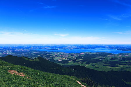 jezero, Panorama, Prikaz, Horizont, zemlja