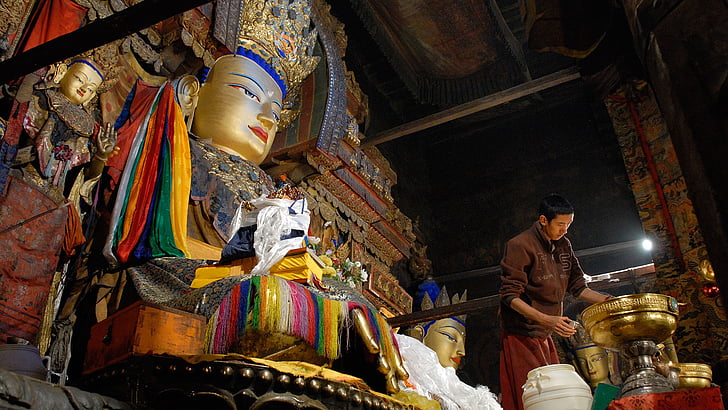 Tiibetin, luostari, Buddha, temppeli, kulttuurien, uskonto, Aasia
