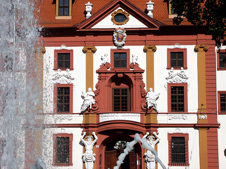 Erfurt, statlig chancellery, fontän