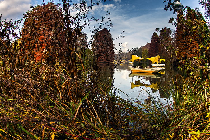 rudenį, rudens nuotaika, rudens spalvos, ežeras, ežerą