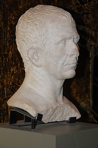 Cæsar, bust, Arles, antikk, rest, romerne, arkeologi