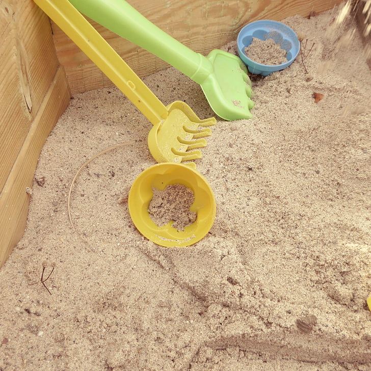 หลุมทราย, ทราย, เล่น, การใช้งาน, แม่พิมพ์, ของเล่น