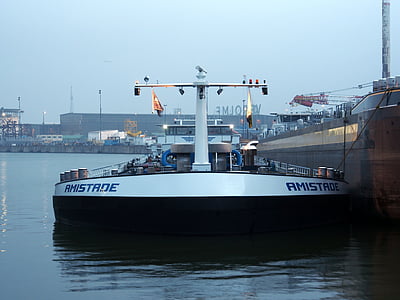 amistade, hajó, Rotterdam, kikötő, Port, áruszállítás, rakomány