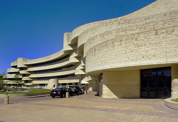 Canada, Ottawa, Museo, civilisatons, architettura, Esplanade, esterno di un edificio