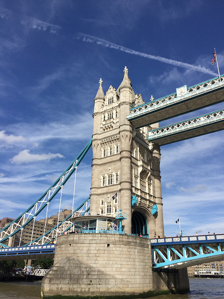 London bridge, Tower bridge, Londýn, řeka, Most, věž, Anglie