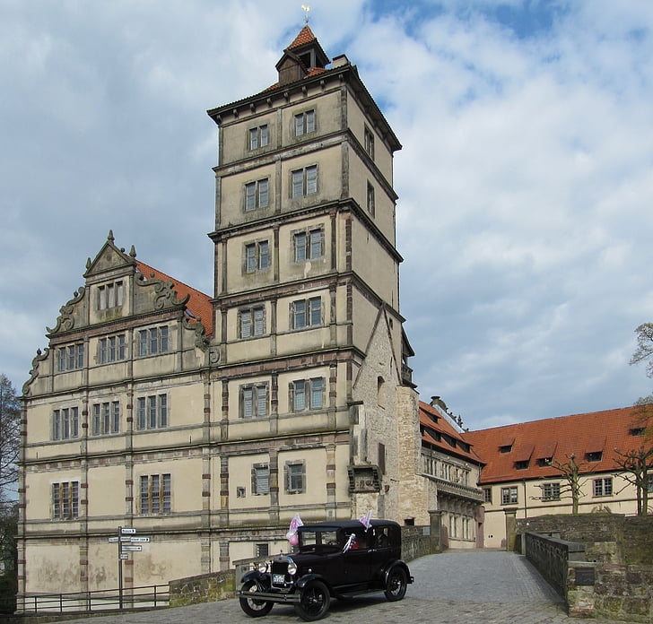 Saksamaa, Lemgo, arhitektuur, Vanalinn, hoone, Hansalinn, Castle