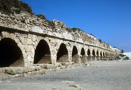 Israël, Caesarea, het platform, Middellandse Zee, Landmark, geschiedenis, reizen
