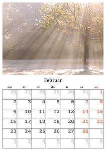 calendario, mes, febrero, febrero de 2015