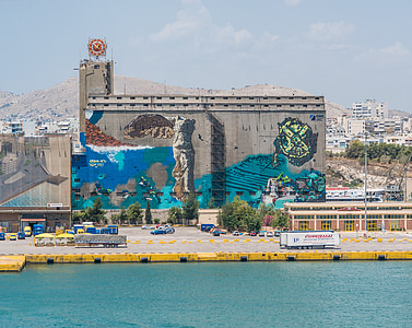 Αθήνα, Ελλάδα, ακτογραμμή, γκράφιτι, Ελληνικά, Ευρώπη, ταξίδια