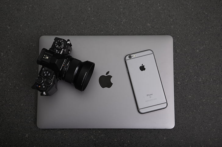 Apple, blanco y negro, negocios, cámara, computadora, dispositivo de, pantalla
