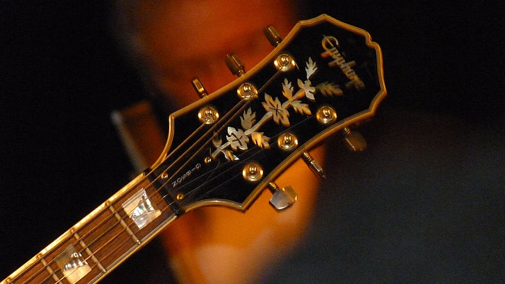 κιθάρα, μέσο, μουσικό όργανο, κρουστό όργανο, κιθάρα κεφάλι, χορδές