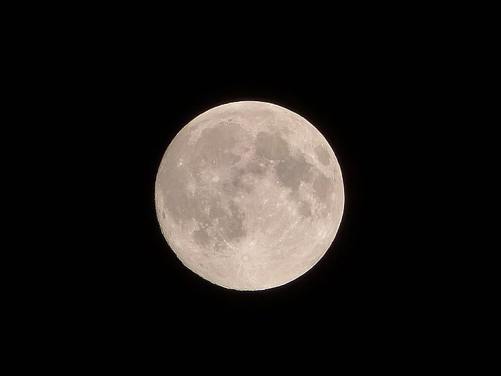 Luna, fullmåne, himmelen, natt, Nero