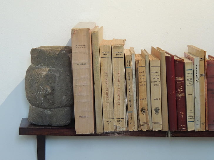 könyvek, Frida, Kahlo, régi, könyv, tanulás, régimódi