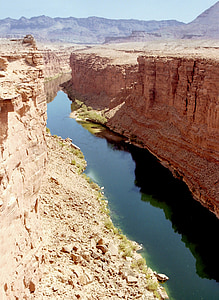 Река, Колорадо, Каньон, мрамор, Аризона, пустыня, сухой
