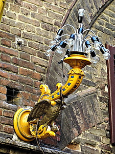 Siena, streetlamp, Palio, Toscana, Itaalia, kollane, Värvid