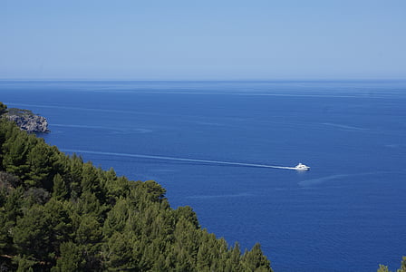 Mallorca, rezervované, topánka, more, vody, Rock
