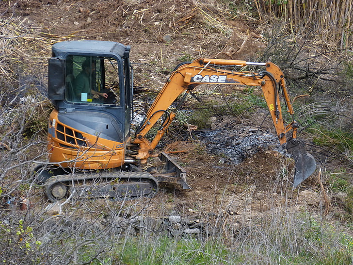 excavator, pitufa, clear, shovel, machinery