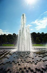 фонтан, води, вводити, WET, функції води, міхур, фонтан міста