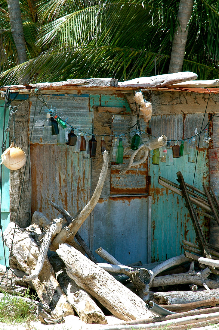 Caraibien, hytte, Mellemamerika, bortfaldet