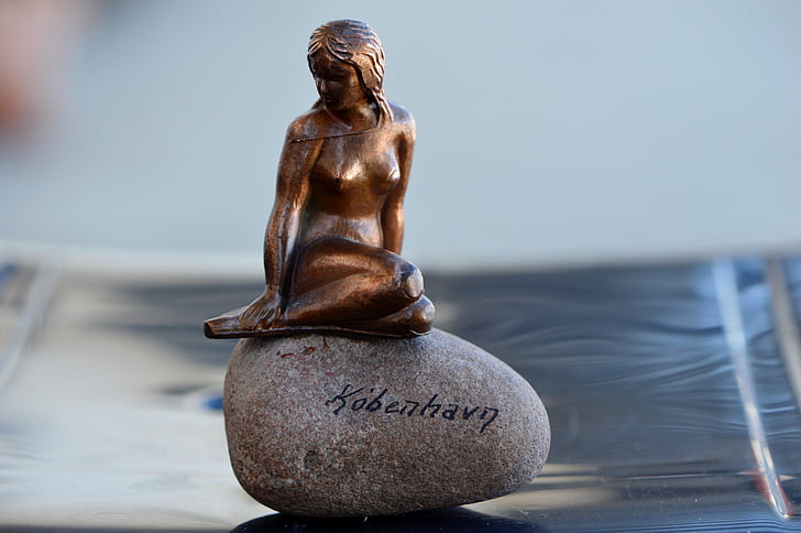 staty, kvinna, skulptur, Figur, Köpenhamn