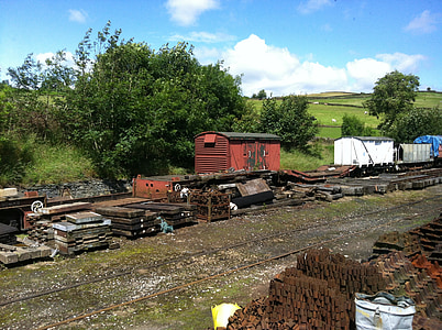 κομμάτια, ράγες, μη χρησιμοποιούμενοι, Αγγλία, Βόρεια, σιδηροδρομικών γραμμών, παλιά