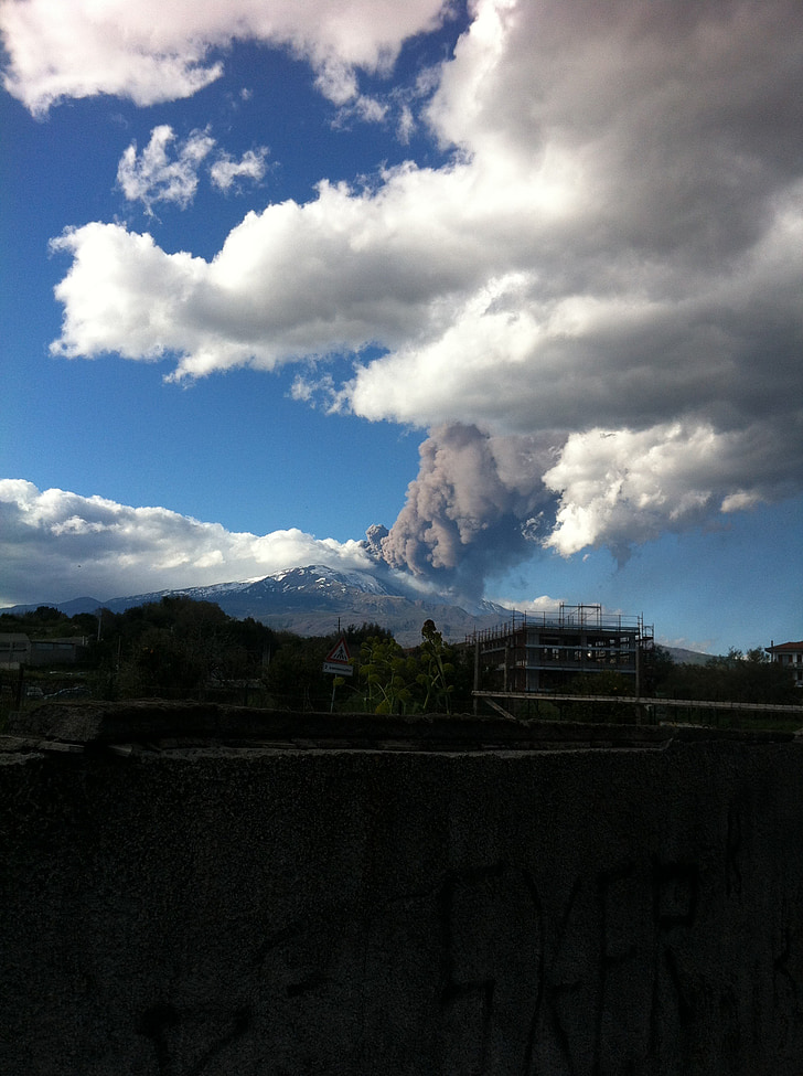 núi, Etna, hút thuốc lá, Ash