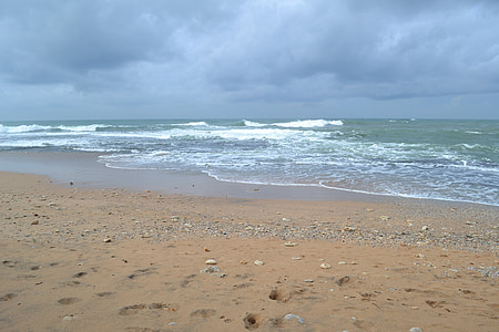 morje, Beach, Ocean, surf, sonce, nebo, pesek