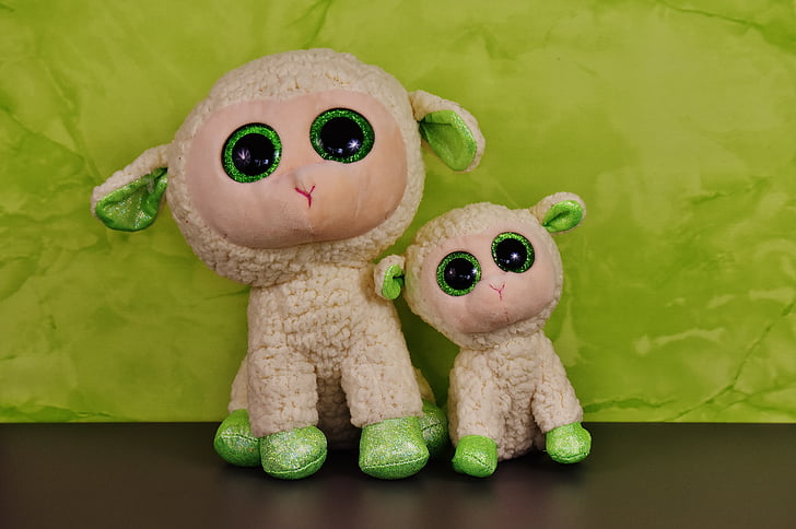 schäfchen, plush toys, glitter eyes, stuffed animal, cute, sheep, funny