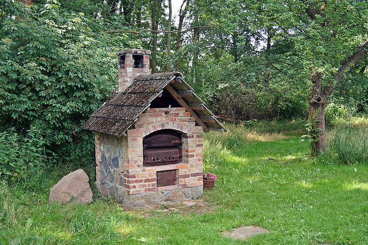 hut, stone oven, bake, backhaus, nostalgia