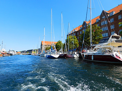 Denmark, Kopenhagen, perahu, laut, perjalanan, hari libur, Gita