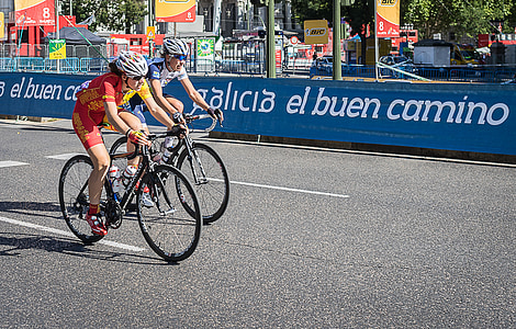 sportski, bicikliste, turneju, na prijelazu, bicikala, Galicia, Madrid