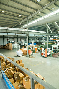 factory, warehouse, box