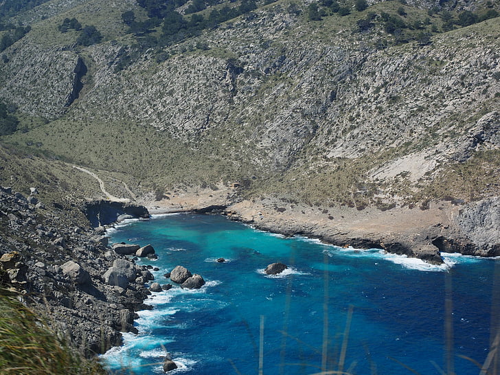 Cala figuera, rezerwacja, Cap formentor, Mallorca, wody, niebieski, morze