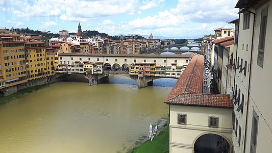 Florence, Italië, brug, Toscane