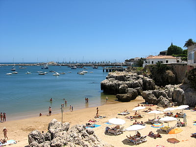 Cascais, Lizbon, Portekiz, seyahat, Deniz, Yaz, Avrupa