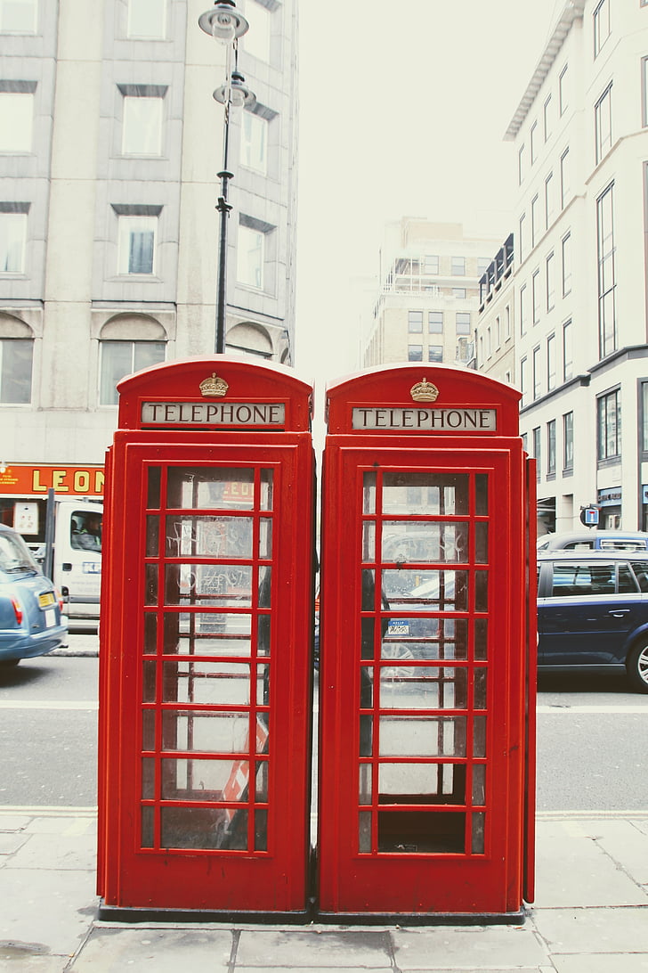 ambulance, telefonhäusschen, London, sarkana, sarkano telefona kaste, tālrunis mājās, Lielbritānijas