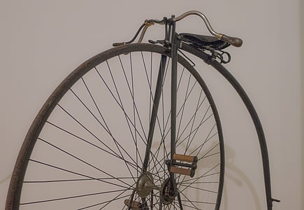 bicycle, unicycle, old, vintage, pedals, saddle, cycling