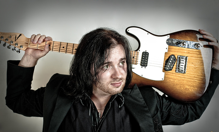 Алекс перо akimov, музикант, китарист, рок, инструмент, лице, мъжки