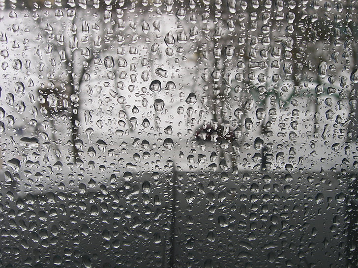 дъжд, вода, капки вода, мокър, Прозорец