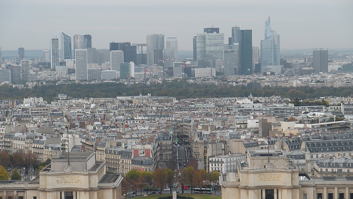 Párizs, védelmi, építészet, nézet, városi táj