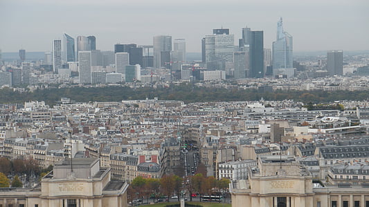 Paris, defesa, arquitetura, modo de exibição, paisagem urbana