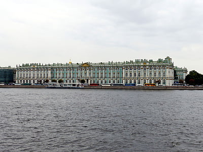 Vinterpalatset, st petersburg, Ryssland, historiskt sett, arkitektur, fasad, platser av intresse