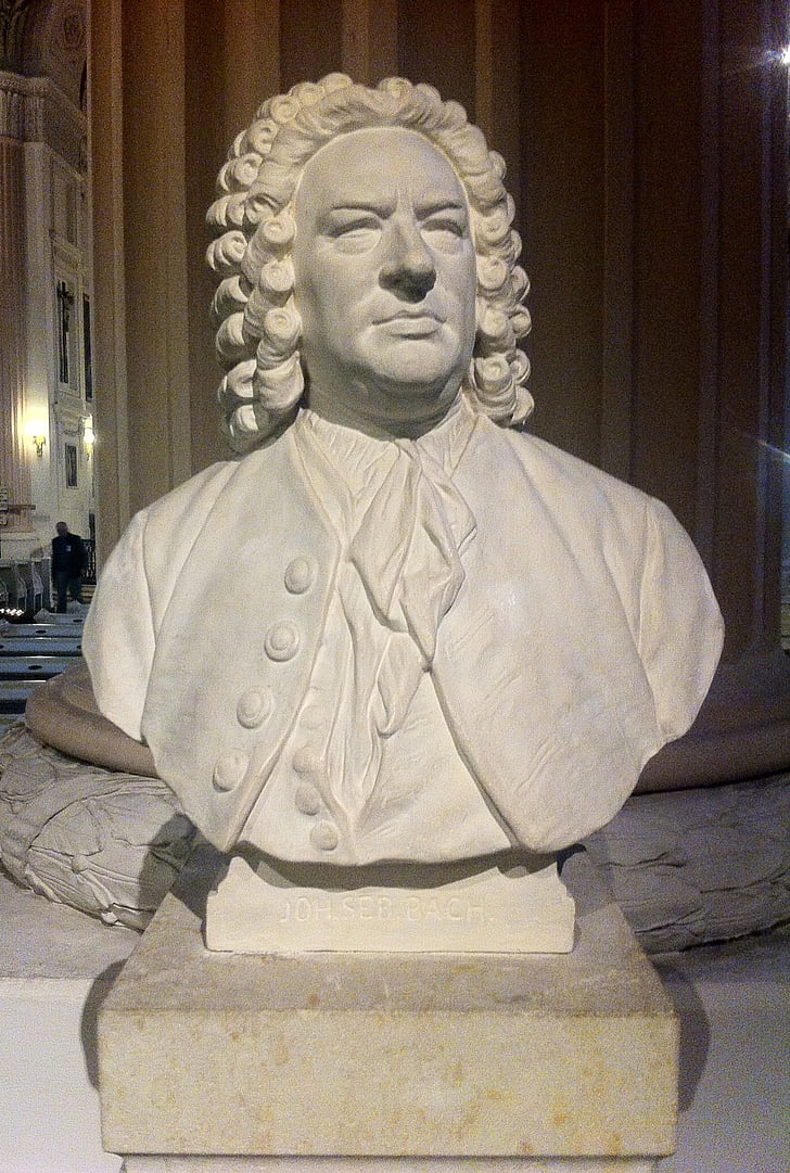 Bach, musique, monument, Leipzig, Église de Nikolai, compositeur, buste