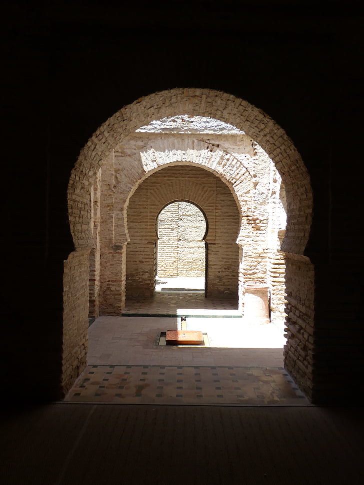 Alcazar, archway, Moorse, het platform, historisch, Jerez