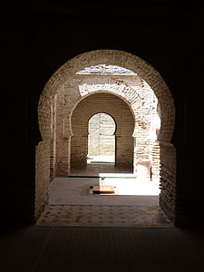 Alcazar, archway, Moorse, het platform, historisch, Jerez