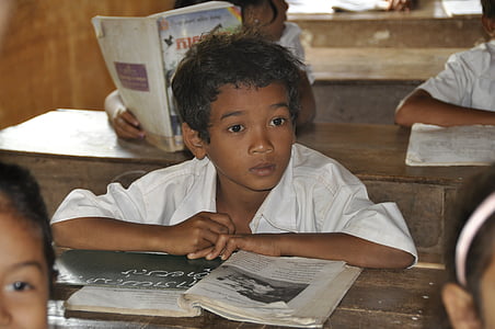 Schule, Kambotscha, menschlichen, Kinder, Schülerinnen und Schüler, Junge