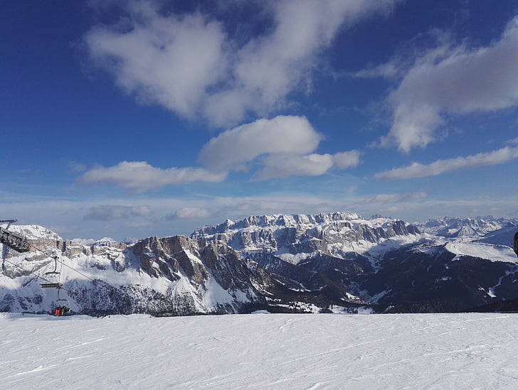 Dolomiti, Alto Adige, montagne, Italia, Val gardena, vista, sole