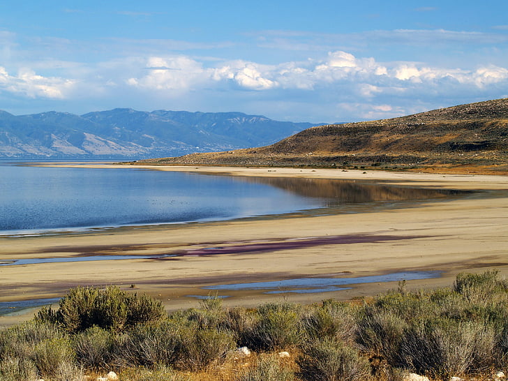 nagy salt lake, Utah, Amerikai Egyesült Államok, víz, táj, természet, hegyi