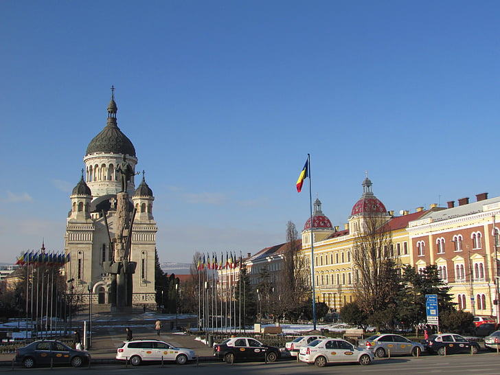 Cluj-Napoca, Roemenië, Transsylvanië, kerk, Kathedraal, stad, gebouwen